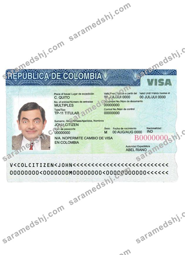 Colombia travel visa